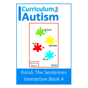 Finish The Sentences Interactive Book- Colors/Colours